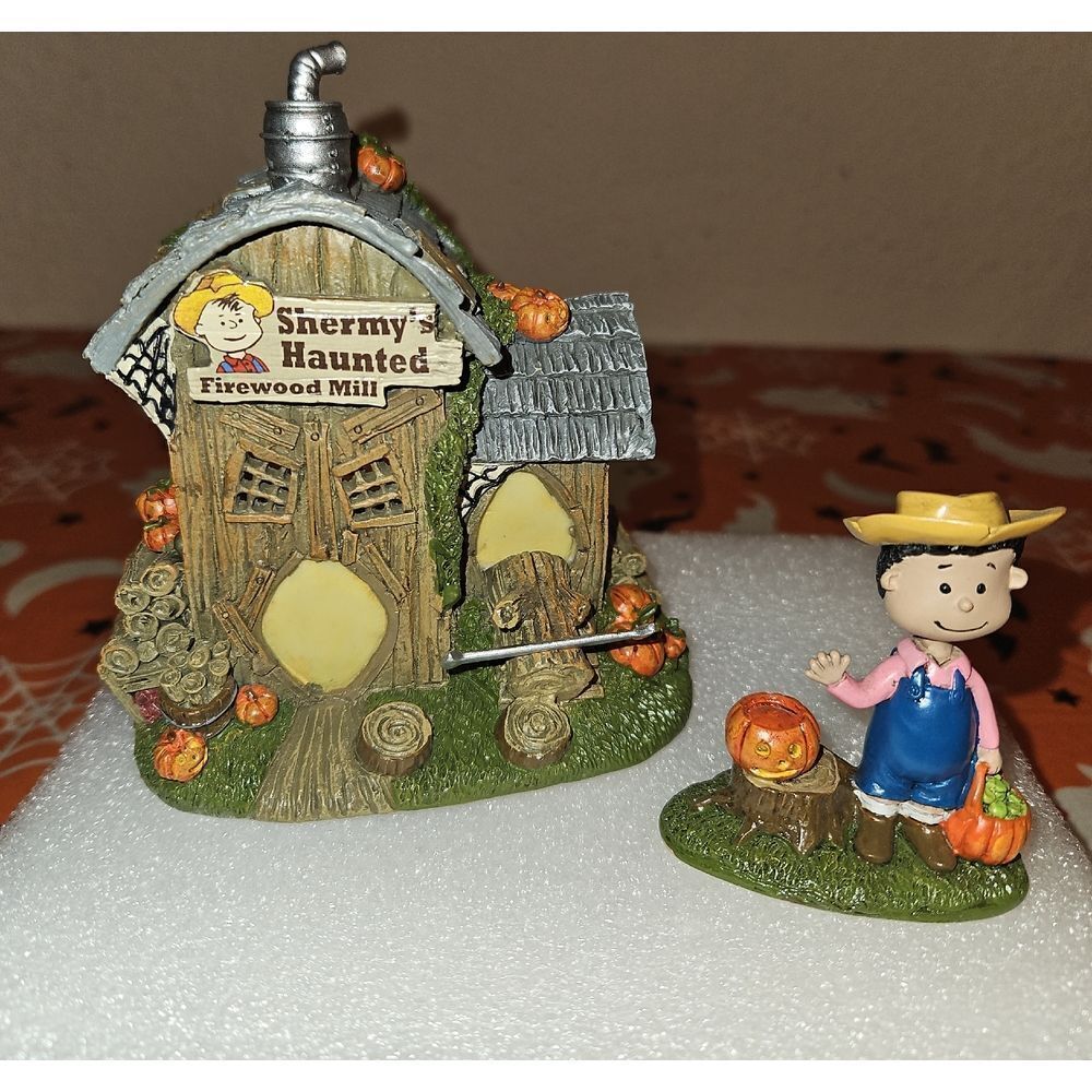 The Bradford Exchange "Shermy's Illuminated Haunted Firewood Mill" Table Decor